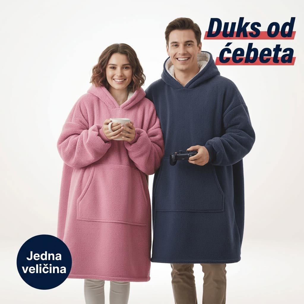 Cozy Hoodie duks-ćebe